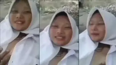 Skandal Jilbab Pelajar Ngentot Di Sungai Lumer HD